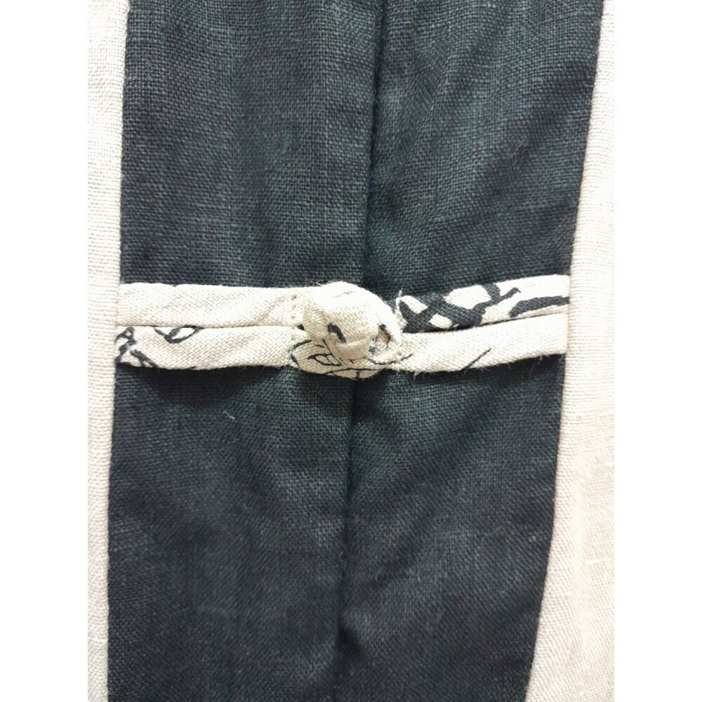 VTG Pine Cove Womens Relax India Lightweight Linen Tunic Top Tan Black Size 6 - Picture 4 of 7